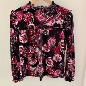 KARL LAGERFELD leaf print top
